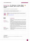 Research paper thumbnail of Research Paper: The Effectiveness of Online Dialogic Storytelling on Vocabulary Skills of Hard of Hearing Children