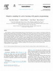 Research paper thumbnail of Adaptive sampling for active learning with genetic programming