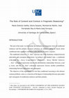 Research paper thumbnail of The role of content and context in pragmatic reasoning