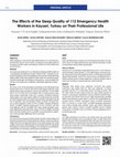 Research paper thumbnail of The Effects of the Sleep Quality of 112 Emergency Health Workers in Kayseri, Turkey on Their Professional Life