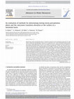 Research paper thumbnail of An evaluation of methods for determining during-storm precipitation phase and the rain/snow transition elevation at the surface in a mountain basin