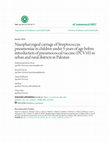 Research paper thumbnail of Nasopharyngeal carriage of Streptococcus pneumoniae in children under 5 years of age before introduction of pneumococcal vaccine (PCV10) in urban and rural districts in Pakistan