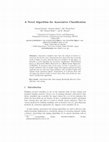 Research paper thumbnail of A Novel Algorithm for Associative Classification