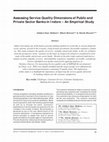 Research paper thumbnail of Assessing Service Quality Dimensions of Public and Private Sector Banks in Indore – An Empirical Study