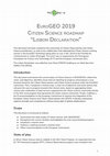 Research paper thumbnail of EuroGEO 2019 Citizen Science roadmap - "Lisbon Declaration