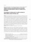 Research paper thumbnail of Saberes de las y los adolescentes de escuelas públicas de Bahía Blanca sobre el cuidado de la fertilidad