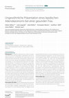 Research paper thumbnail of Ungewöhnliche Präsentation eines lepidischen Adenokarzinoms bei einer gesunden Frau