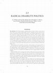 Research paper thumbnail of Radical Disability Politics