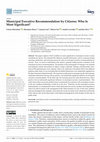 Research paper thumbnail of Municipal Executive Recommendation by Citizens: Who Is Most Significant?