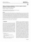 Research paper thumbnail of Influence of antimony substitution on structural, magnetic and optical properties of cadmium spinel ferrite