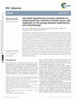 Research paper thumbnail of Sub-lethal hyperthermia promotes epithelial-to-mesenchymal-like transition of breast cancer cells: implication of the synergy between hyperthermia and chemotherapy