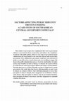 Research paper thumbnail of Factors Affecting Public Servants’ Trust in Citizens: A Case Study of South Korean Central Government Officials