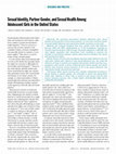 Research paper thumbnail of Sexual Identity, Partner Gender, and Sexual Health Among Adolescent Girls in the United States