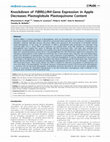 Research paper thumbnail of Knockdown of FIBRILLIN4 Gene Expression in Apple Decreases Plastoglobule Plastoquinone Content