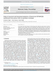 Research paper thumbnail of Study of structural and functional properties of fluorescent EDTA@CQDs synthesized from peanut shells via pyrolysis technique