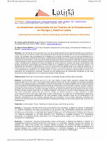 Research paper thumbnail of La enseñanza universitaria de las Teorías de la Comunicación en Europa y América Latina