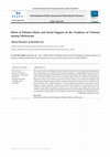 Research paper thumbnail of Effect of Defense Styles and Social Support on the Tendency of Violence among Adolescents