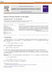 Research paper thumbnail of Frames of Poisson wavelets on the sphere