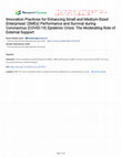 Research paper thumbnail of Innovation Practices for Enhancing Small and Medium-Sized Enterprises’ (SMEs) Performance and Survival during Coronavirus (COVID-19) Epidemic Crisis: The Moderating Role of External Support