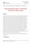 Research paper thumbnail of Transcontinental Contacts: The Marainis’ Journey from Italy to Japan