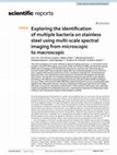 Research paper thumbnail of Exploring the identification of multiple bacteria on stainless steel using multi-scale spectral imaging from microscopic to macroscopic