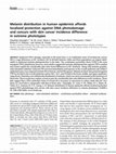 Research paper thumbnail of Melanin distribution in human epidermis affords localized protection against DNA photodamage and concurs with skin cancer incidence difference in extreme phototypes