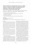 Research paper thumbnail of Airborne Radio Echo Sounding (RES) measures on Alpine Glaciers to evaluate ice thickness and bedrock geometry: preliminary results from pilot tests performed in the Ortles Cevedale Group (Italian Alps)