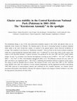 Research paper thumbnail of Glacier area stability in the Central Karakoram National Park (Pakistan) in 2001–2010