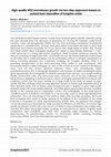 Research paper thumbnail of High-quality WS2 monolayers growth via two-step approach based on pulsed laser deposition of tungsten oxide