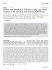 Research paper thumbnail of Genome-wide identification of disease-causing copy number variations in 450 individuals with anorectal malformations