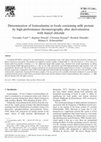 Research paper thumbnail of Determination of lysinoalanine in foods containing milk protein by high-performance chromatography after derivatisation with dansyl chloride