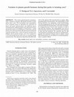 Research paper thumbnail of Variation in plasma growth hormone during first parity in lactating cows