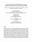 Research paper thumbnail of Introducing continuous experimentation in large software-intensive product and service organisations