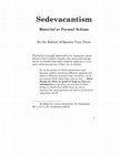 Research paper thumbnail of Sedevacantism – Material or Formal Schism