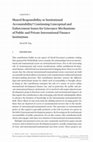 Research paper thumbnail of Shared Responsibility or Institutional Accountability? Continuing Conceptual and Enforcement Issues for Grievance Mechanisms of Public and Private International Finance Institutions