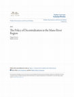 Research paper thumbnail of The Policy of Decentralization in the Mano River Region