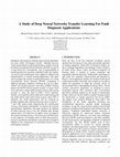 Research paper thumbnail of A Study of Deep Neural Networks Transfer Learning For Fault Diagnosis Applications