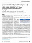 Research paper thumbnail of Assessment and Quantification of Noncollagenic Matrix Proteins Released from Human Dentin Powder Incorporated into a Silated Hydroxypropylmethylcellulose Biomedical Hydrogel