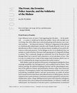 Research paper thumbnail of The Front, the Frontier, Police Anarchy, and the Solidarity of the Shaken