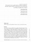 Research paper thumbnail of Percepción de la publicidad en tabletas digitales. Estudio comparado de las ediciones en iPad y en papel de un diario