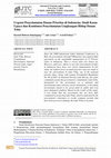 Research paper thumbnail of Urgensi Penyelamatan Danau Prioritas di Indonesia: Studi Kasus Upaya dan Komitmen Penyelamatan Lingkungan Hidup Danau Toba