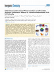 Research paper thumbnail of Solid-State Crystal-to-Crystal Phase Transitions and Reversible Structure–Temperature Behavior of Phosphovanadomolybdic Acid, H5PV2Mo10O40