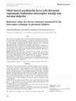 Research paper thumbnail of Reference values for airway resistance measured by the interrupter technique in preschool children