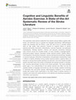 Research paper thumbnail of Cognitive and Linguistic Benefits of Aerobic Exercise: A State-of-the-Art Systematic Review of the Stroke Literature