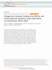 Research paper thumbnail of Antagonism between binding site affinity and conformational dynamics tunes alternative cis-interactions within Shp2