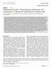 Research paper thumbnail of Mathematical model of hemodynamic mechanisms and consequences of glomerular hypertension in diabetic mice