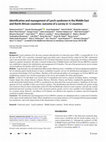 Research paper thumbnail of Identification and management of Lynch syndrome in the Middle East and North African countries: outcome of a survey in 12 countries