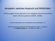 Research paper thumbnail of Jerusalem-zwischen Anspruch und Wirklichkeit