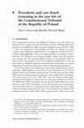 Research paper thumbnail of Precedents and case-based reasoning in the case law of the Constitutional Tribunal of the Republic of Poland