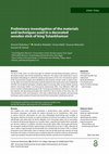 Research paper thumbnail of Preliminary investigation of the materials and techniques used in a decorated wooden stick of king Tutankhamun